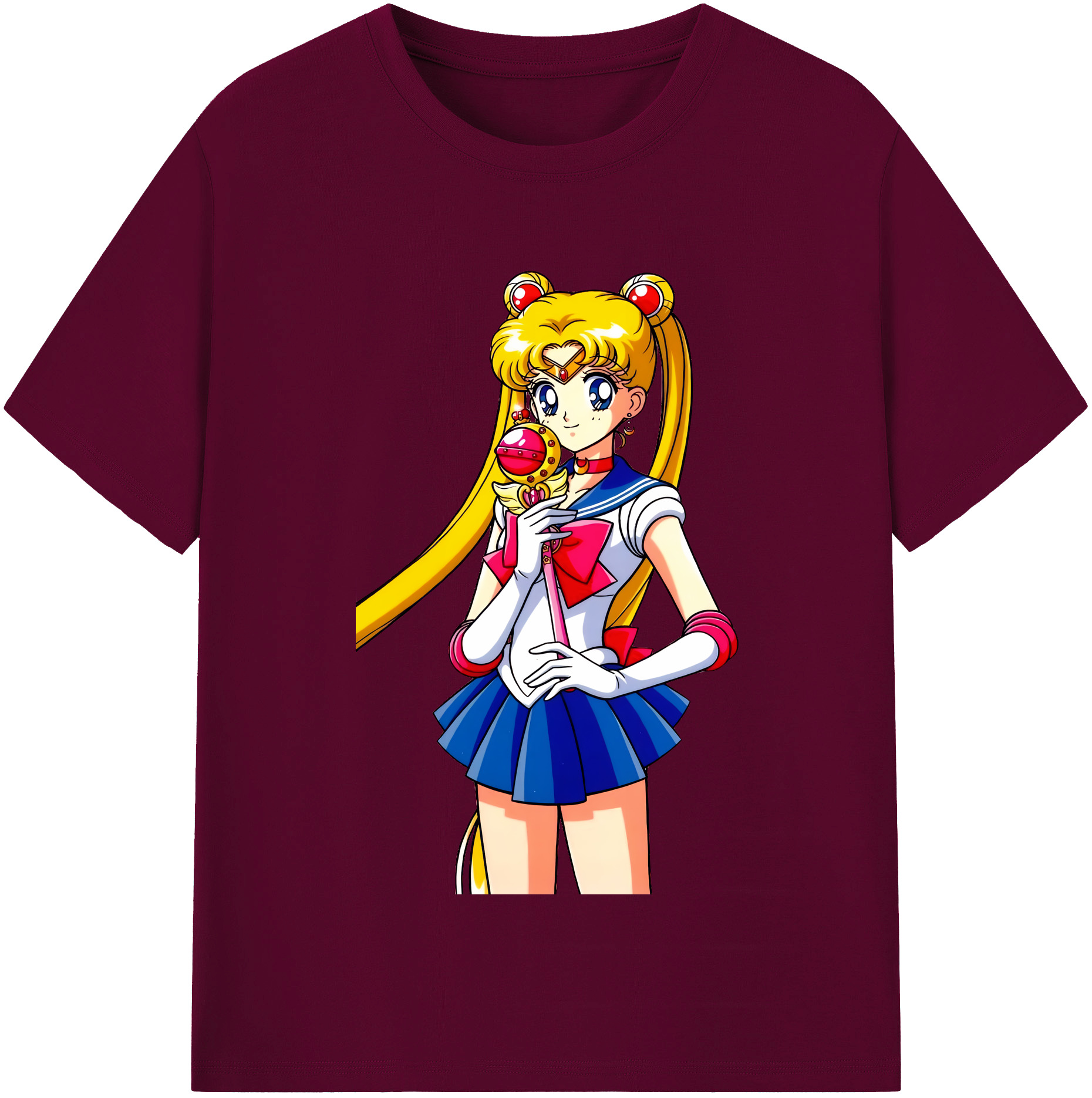 （画像用） 美少女戦士セーラームーン 月野 うさぎ つきの うさぎ Sailor Moon Tsukino Usagi レディースカジュアルプリントTシャツ（綿100％）